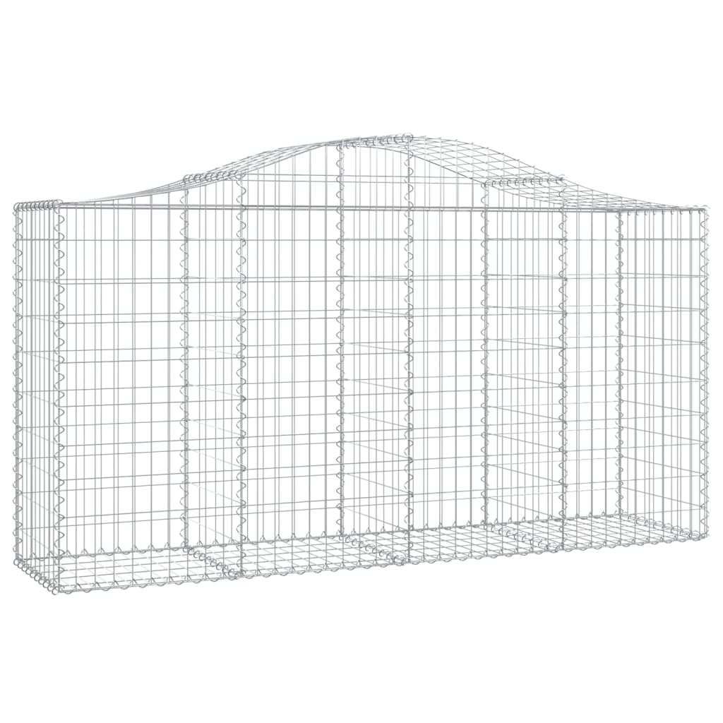 Coșuri gabion arcuite 2 buc, 200x50x100/120 cm fier galvanizat Lando - Lando