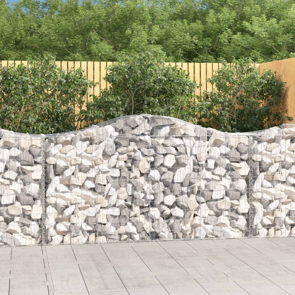 Coșuri gabion arcuite 8 buc, 200x50x100/120 cm fier galvanizat - Lando