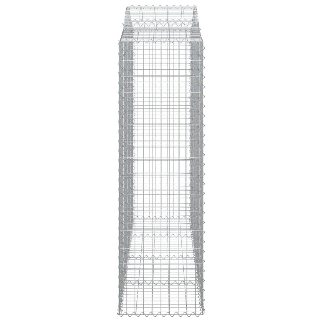 Coș gabion arcuit, 13 buc, 200x50x160/180 cm, fier galvanizat - Lando