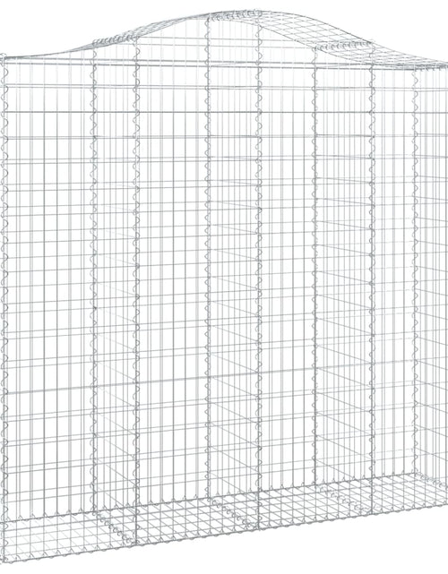 Încărcați imaginea în vizualizatorul Galerie, Coșuri gabion arcuite 2 buc, 200x50x180/200 cm, fier galvanizat - Lando
