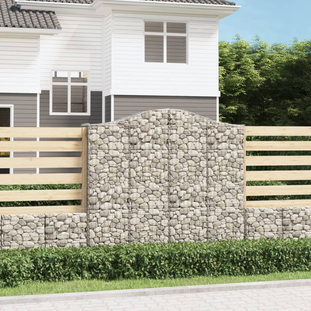 Coșuri gabion arcuite 18 buc, 200x50x180/200cm, fier galvanizat - Lando