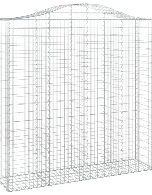 Încărcați imaginea în vizualizatorul Galerie, Coșuri gabion arcuite, 2 buc 200x50x200/220 cm, fier galvanizat - Lando
