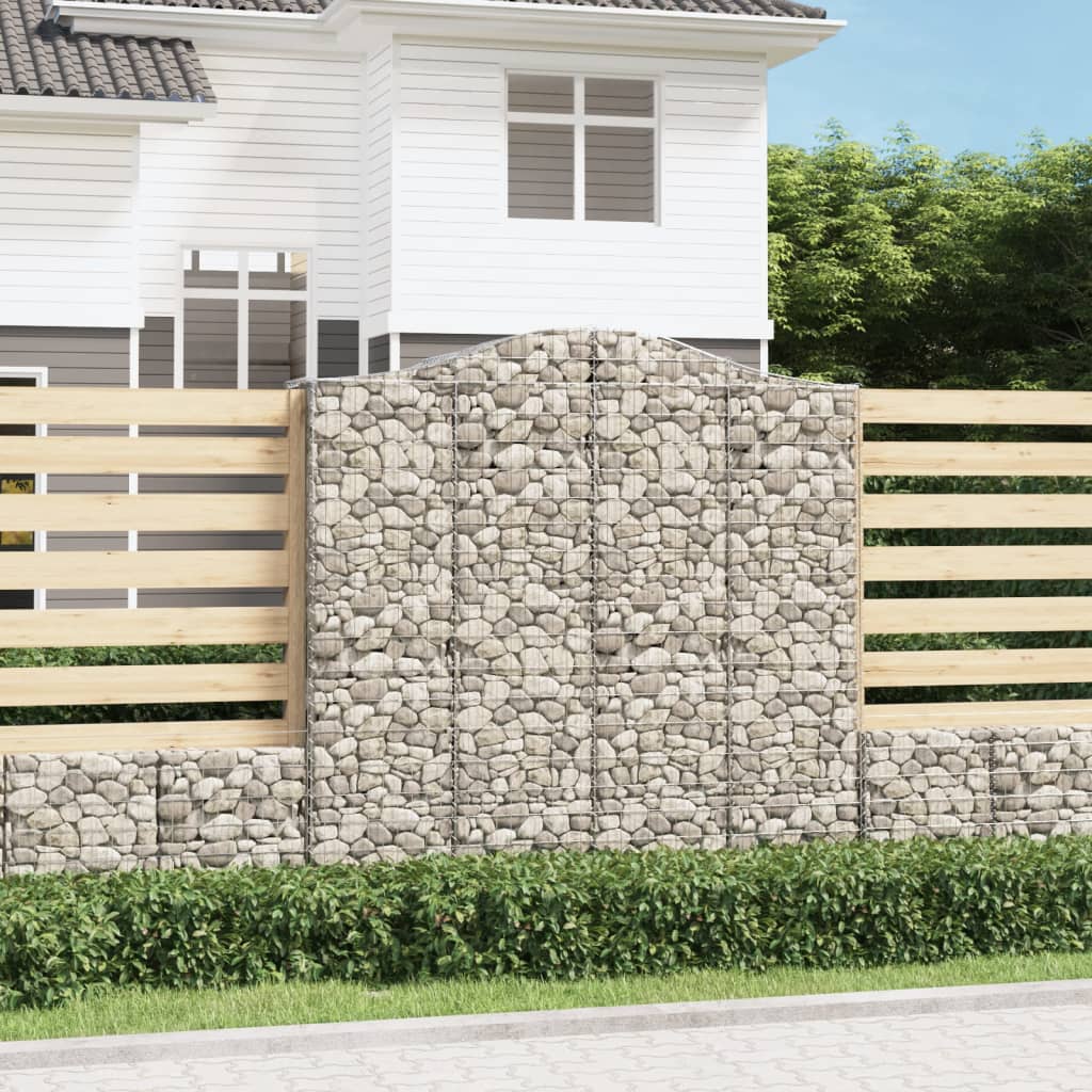 Coșuri gabion arcuite, 2 buc 200x50x200/220 cm, fier galvanizat - Lando