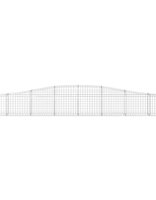 Загрузите изображение в средство просмотра галереи, Coșuri gabion arcuite 3 buc, 400x30x40/60 cm, fier galvanizat - Lando
