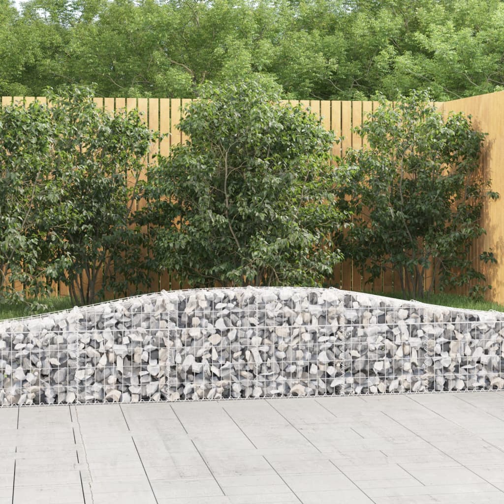 Coșuri gabion arcuite 4 buc, 400x30x40/60 cm, fier galvanizat - Lando