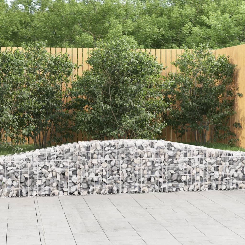 Coșuri gabion arcuite 15 buc, 400x30x40/60 cm, fier galvanizat - Lando