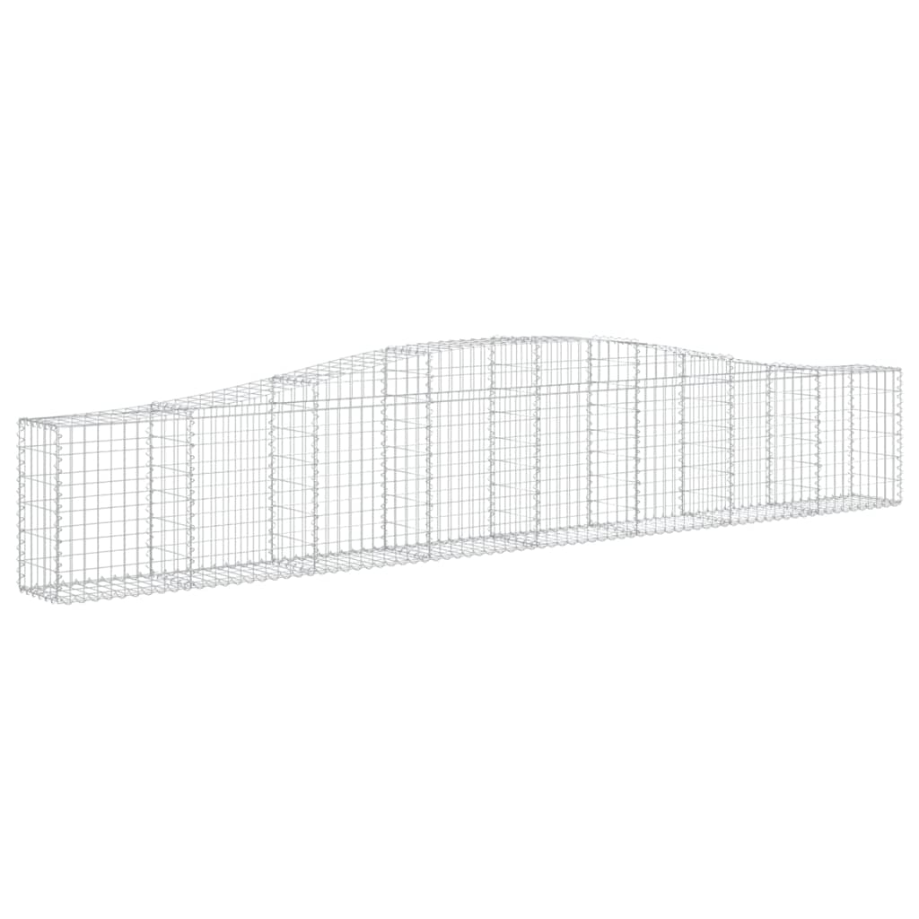 Coșuri gabion arcuite 2 buc, 400x30x60/80 cm, fier galvanizat - Lando