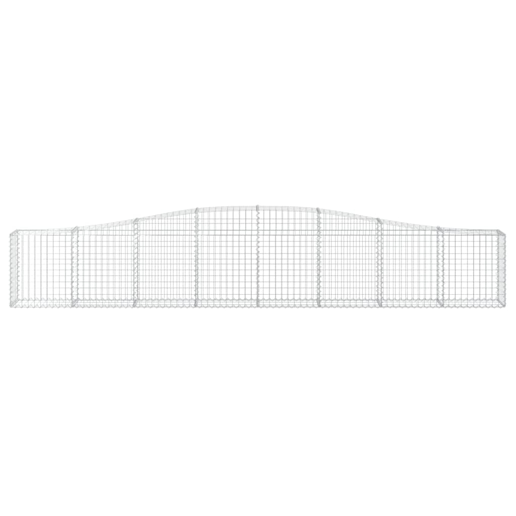 Coșuri gabion arcuite 2 buc, 400x30x60/80 cm, fier galvanizat - Lando