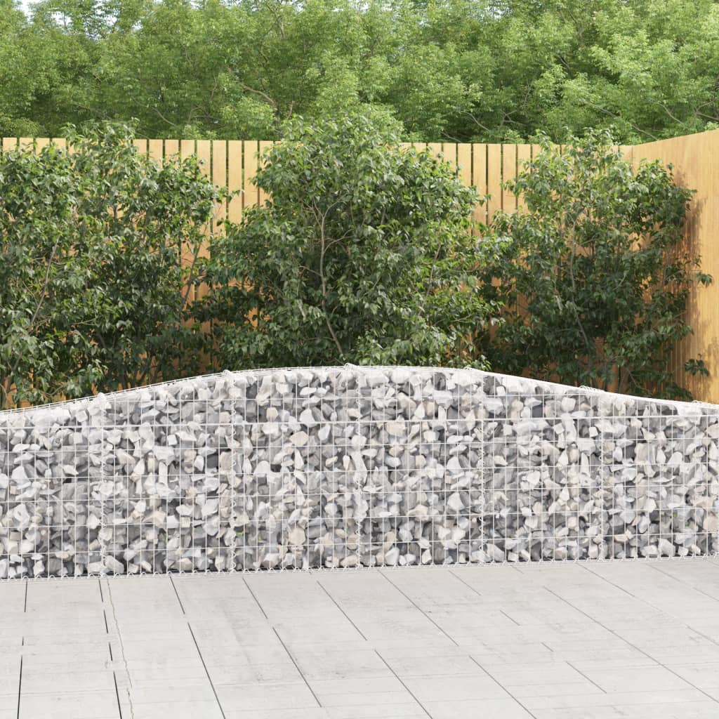 Coșuri gabion arcuite 2 buc, 400x30x60/80 cm, fier galvanizat - Lando