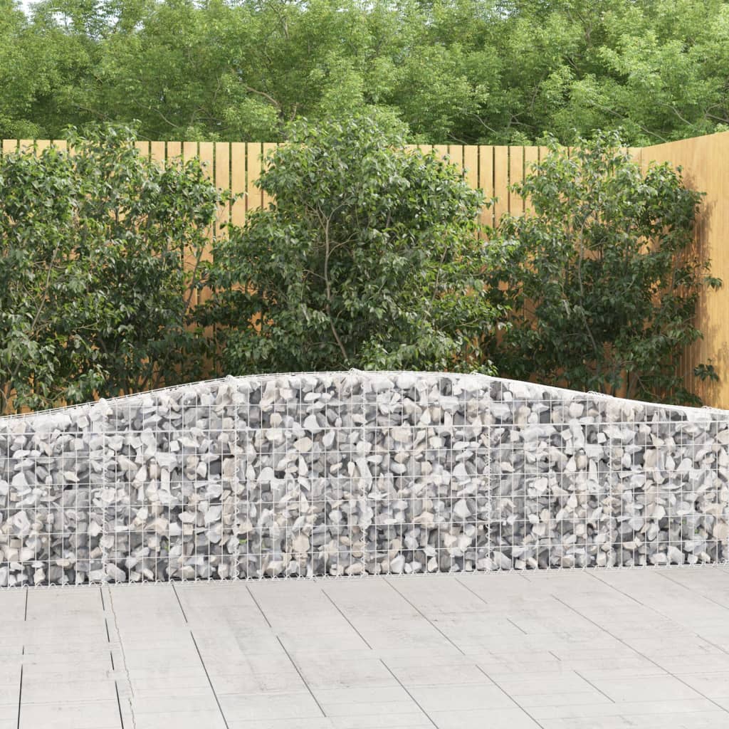 Coșuri gabion arcuite 3 buc, 400x30x60/80 cm, fier galvanizat - Lando