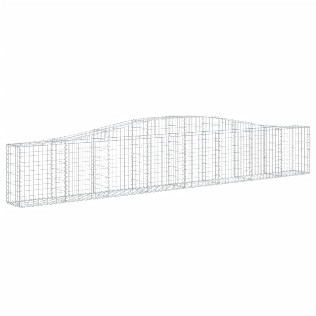 Coșuri gabion arcuite 4 buc, 400x30x60/80 cm, fier galvanizat - Lando