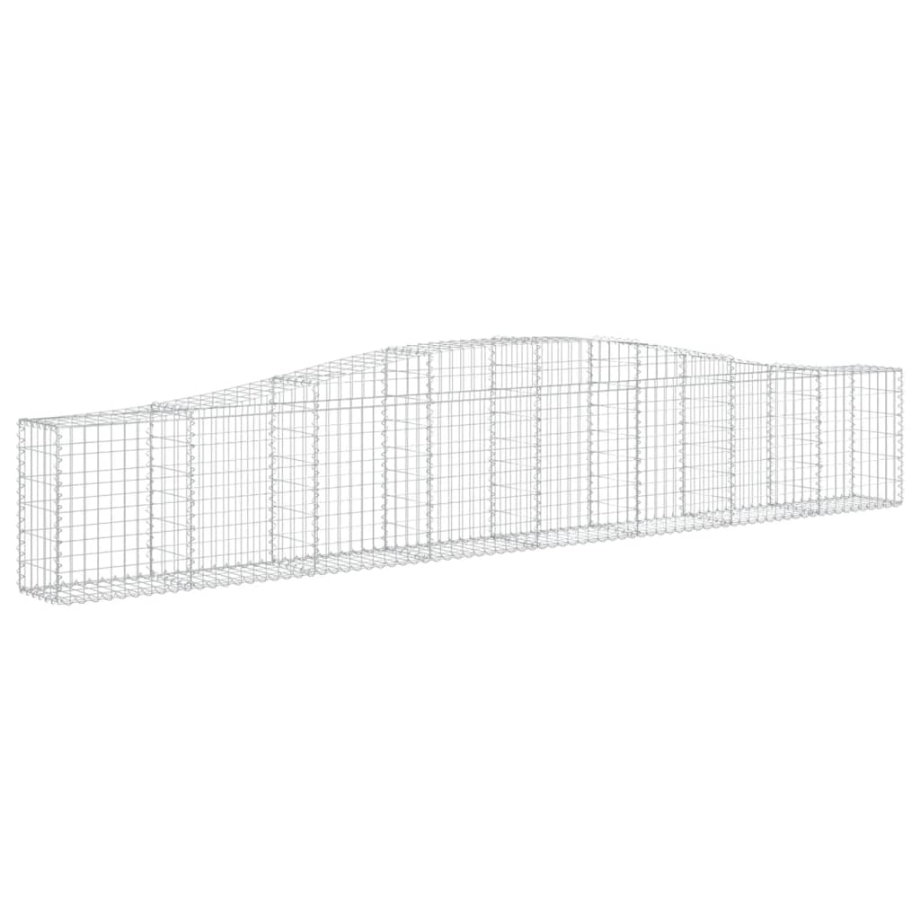 Coșuri gabion arcuite 9 buc, 400x30x60/80 cm, fier galvanizat - Lando