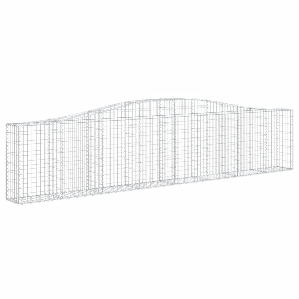 Coșuri gabion arcuite 25 buc, 400x30x80/100 cm, fier galvanizat - Lando