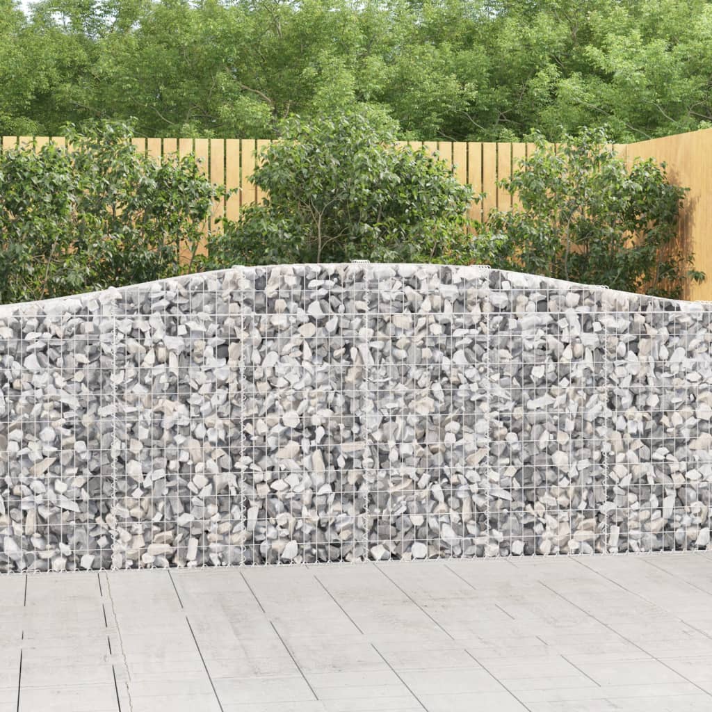 Coșuri gabion arcuite 4 buc, 400x30x100/120 cm fier galvanizat - Lando