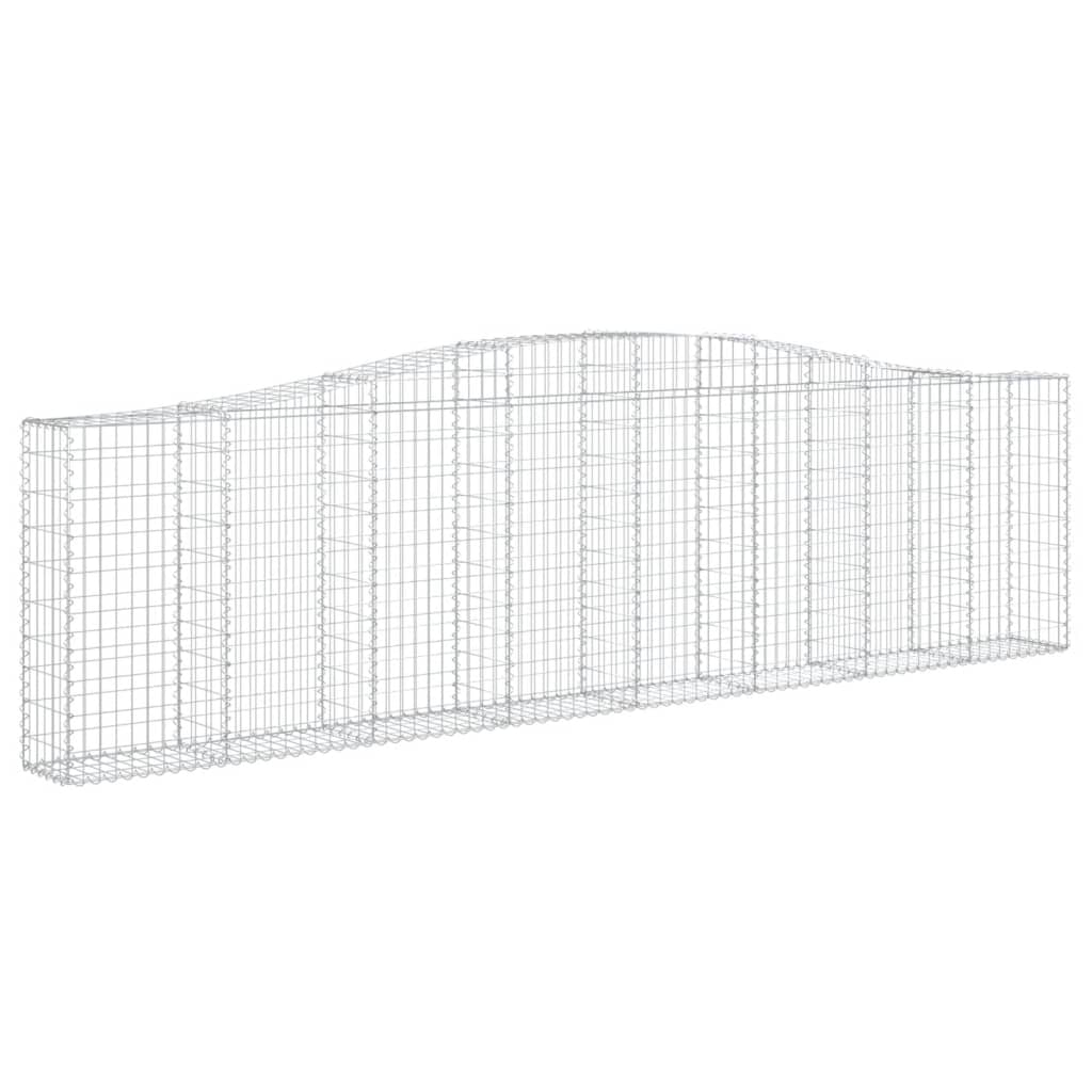 Coșuri gabion arcuite 6 buc, 400x30x100/120 cm fier galvanizat - Lando