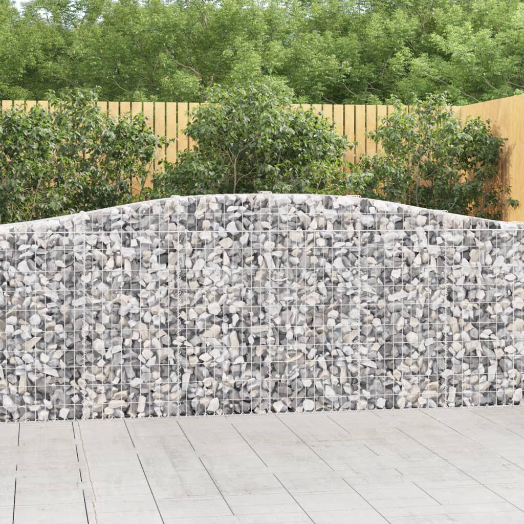 Coșuri gabion arcuite 6 buc, 400x30x100/120 cm fier galvanizat - Lando