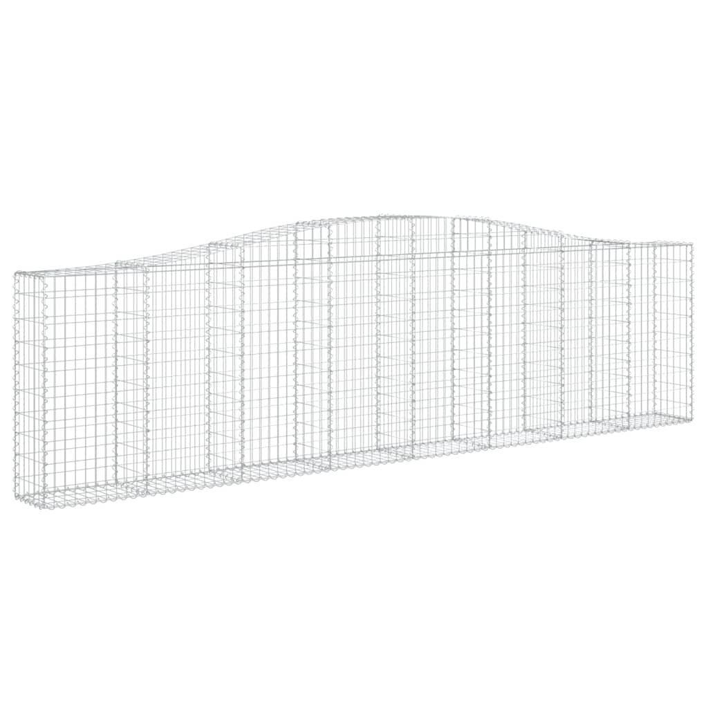 Coșuri gabion arcuite 8 buc, 400x30x100/120 cm fier galvanizat - Lando