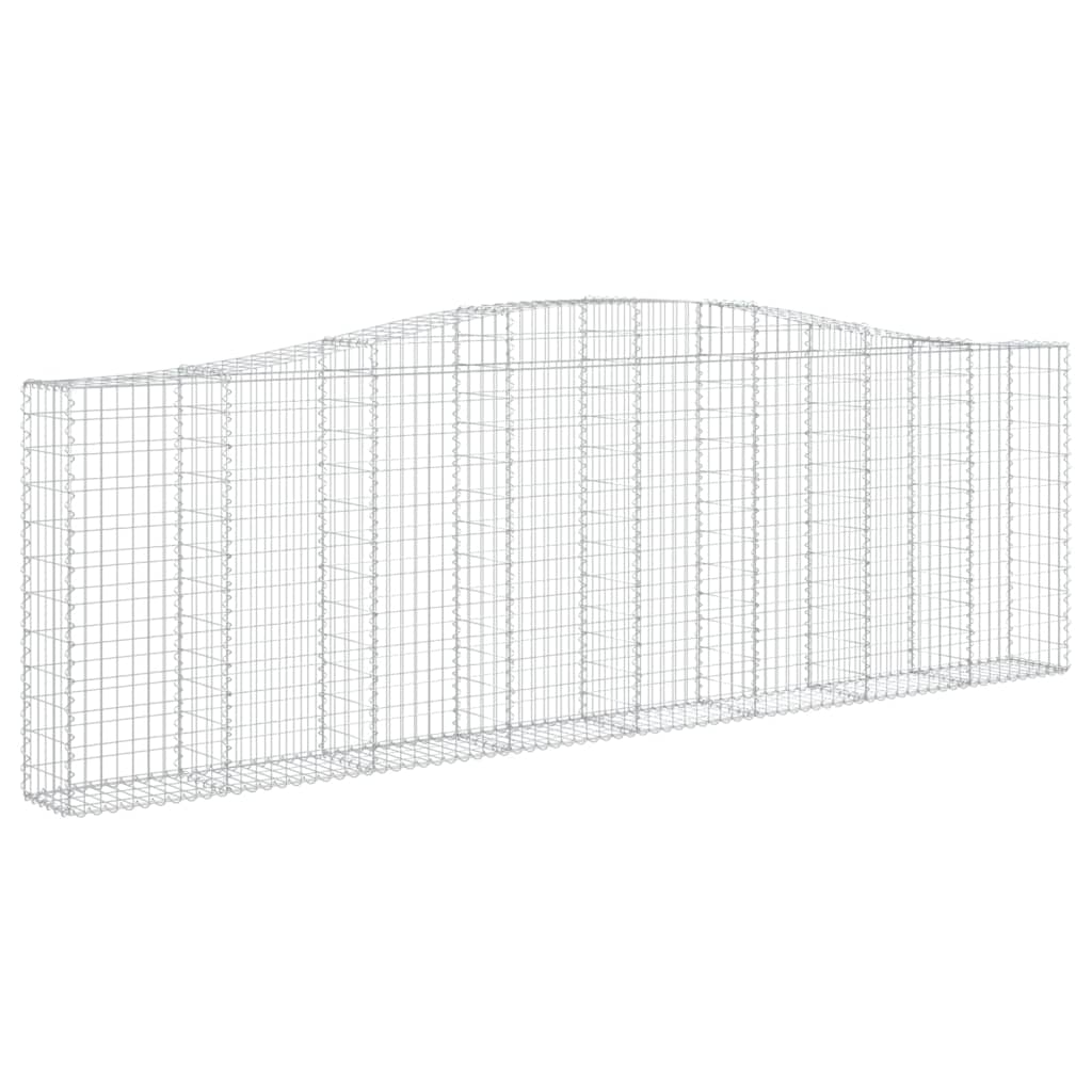 Coșuri gabion arcuite 8 buc. 400x30x120/140 cm fier galvanizat - Lando