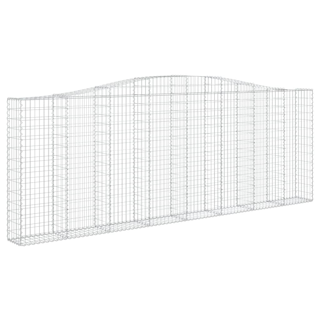 Coșuri gabion arcuite 2 buc, 400x30x140/160 cm, fier galvanizat - Lando