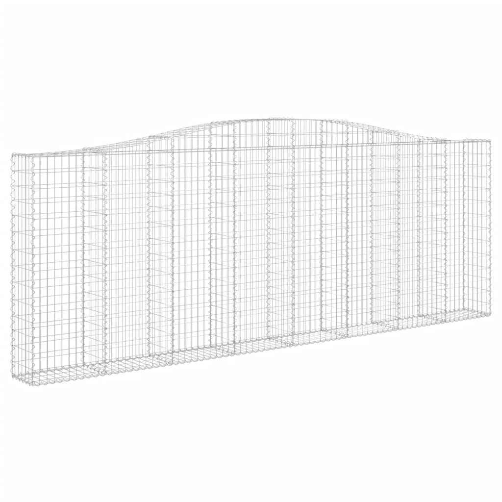 Coșuri gabion arcuite 10 buc. 400x30x140/160 cm fier galvanizat - Lando