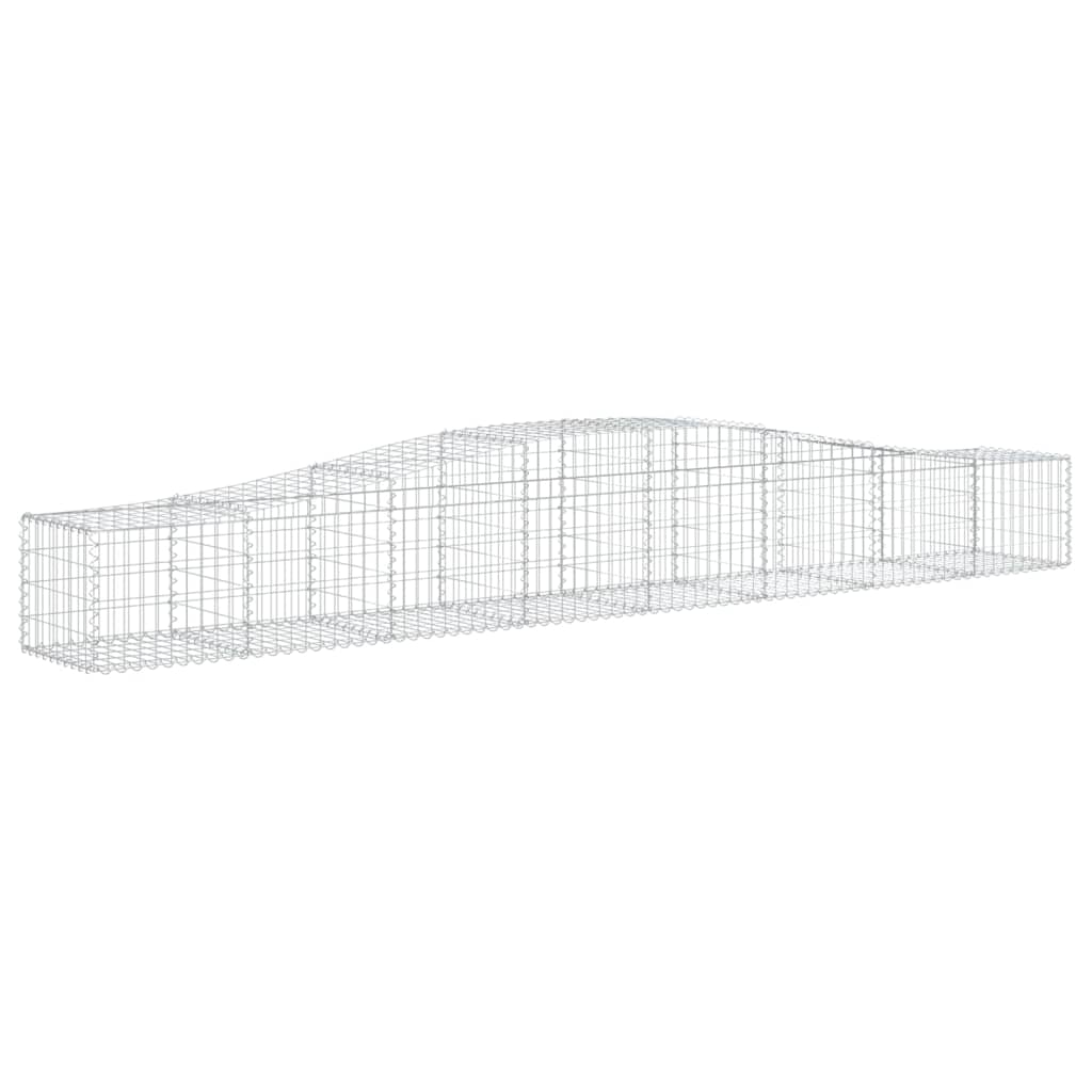 Coșuri gabion arcuite 2 buc, 400x50x40/60 cm, fier galvanizat - Lando