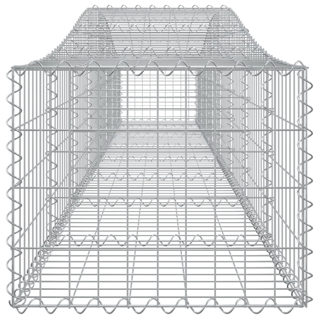 Coșuri gabion arcuite 2 buc, 400x50x40/60 cm, fier galvanizat - Lando