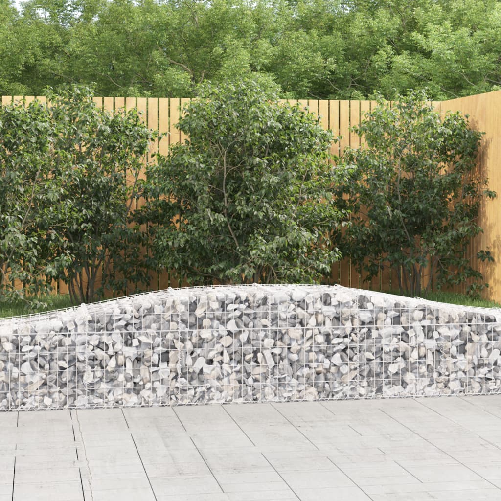 Coșuri gabion arcuite 2 buc, 400x50x40/60 cm, fier galvanizat - Lando