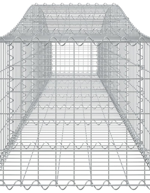 Încărcați imaginea în vizualizatorul Galerie, Coșuri gabion arcuite 3 buc, 400x50x40/60 cm, fier galvanizat - Lando
