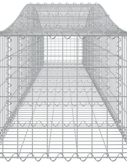 Încărcați imaginea în vizualizatorul Galerie, Coșuri gabion arcuite 4 buc, 400x50x40/60 cm, fier galvanizat - Lando
