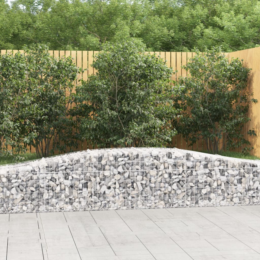 Coșuri gabion arcuite 5 buc, 400x50x40/60 cm, fier galvanizat - Lando