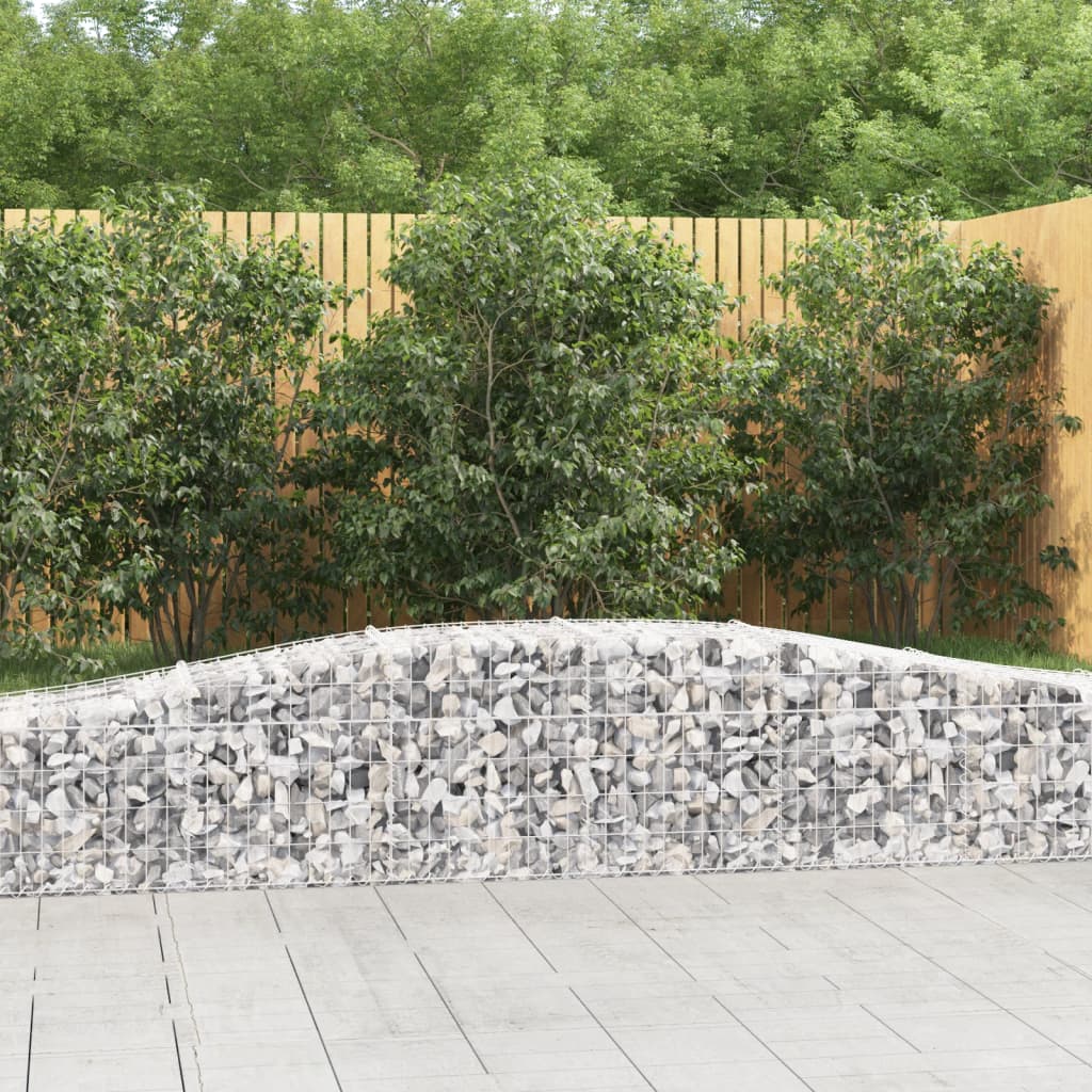 Coșuri gabion arcuite 8 buc, 400x50x40/60 cm, fier galvanizat - Lando