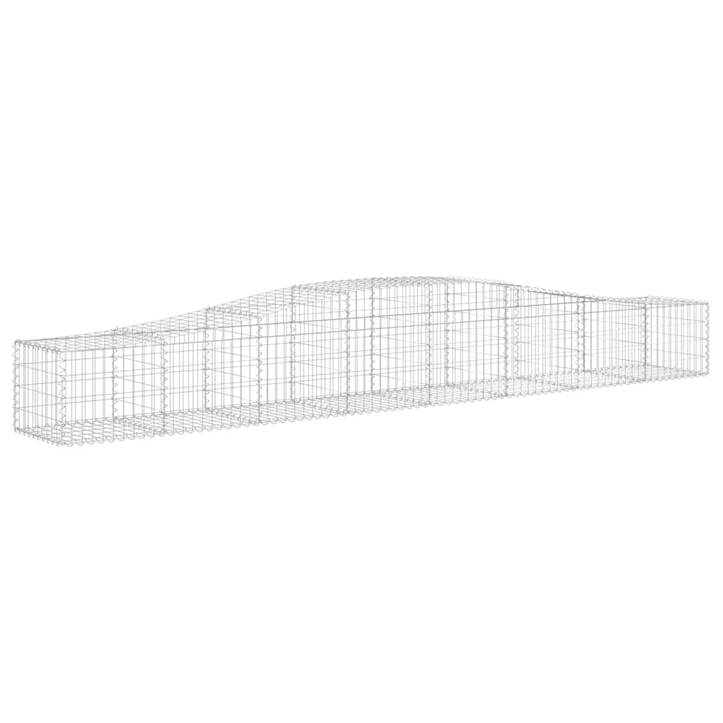 Coșuri gabion arcuite 10 buc, 400x50x40/60 cm, fier galvanizat - Lando