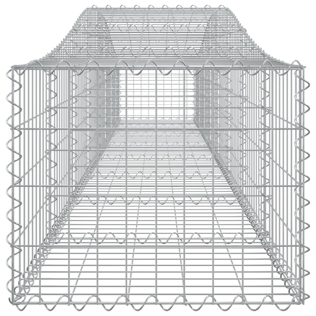 Coșuri gabion arcuite 10 buc, 400x50x40/60 cm, fier galvanizat - Lando