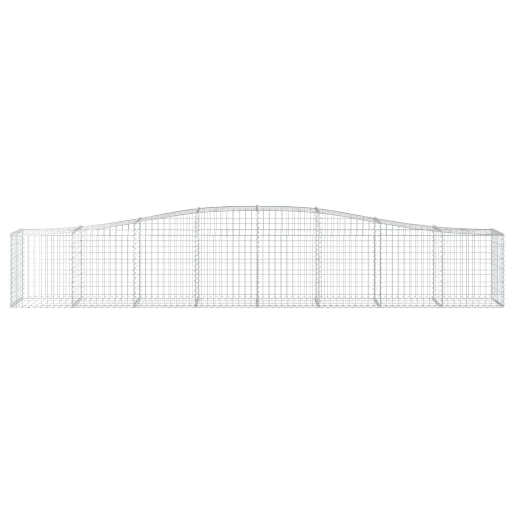 Coșuri gabion arcuite 2 buc, 400x50x60/80 cm, fier galvanizat - Lando