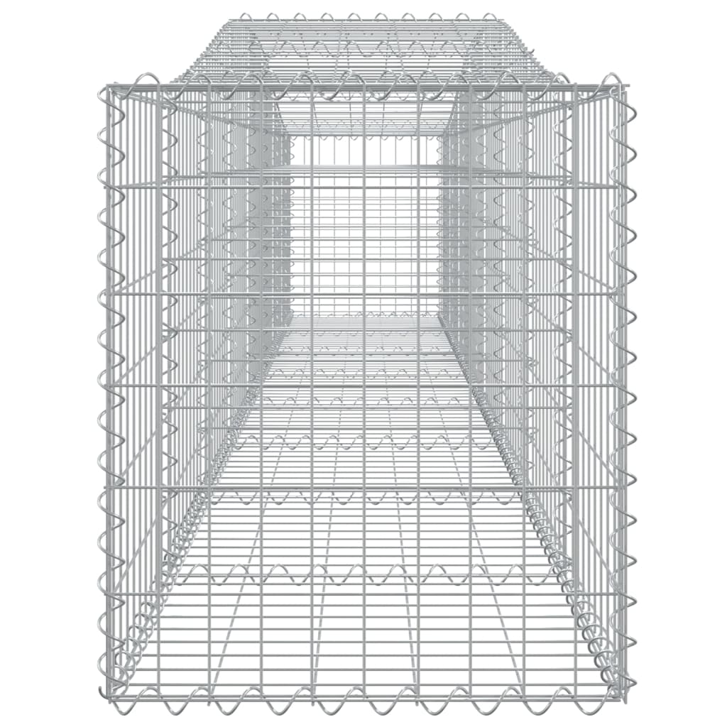 Coșuri gabion arcuite 2 buc, 400x50x60/80 cm, fier galvanizat - Lando