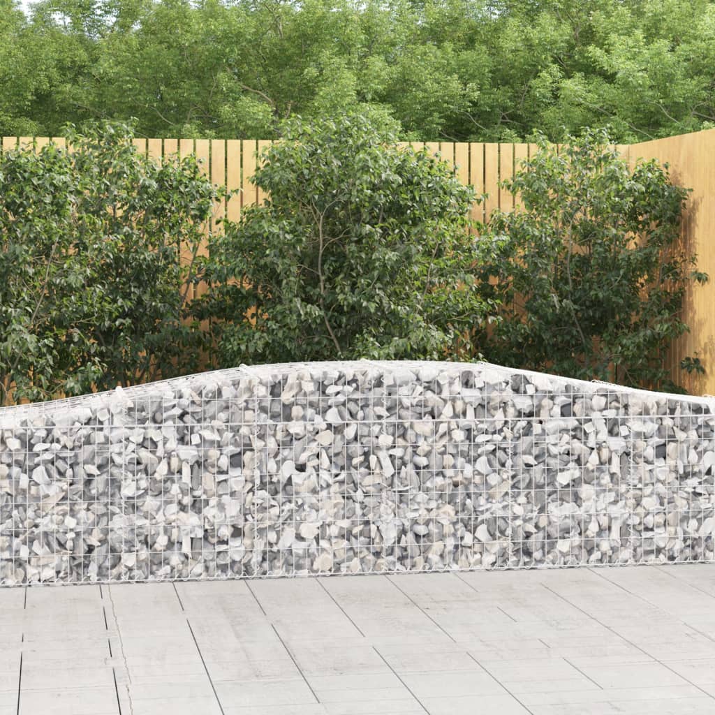 Coșuri gabion arcuite 2 buc, 400x50x60/80 cm, fier galvanizat - Lando