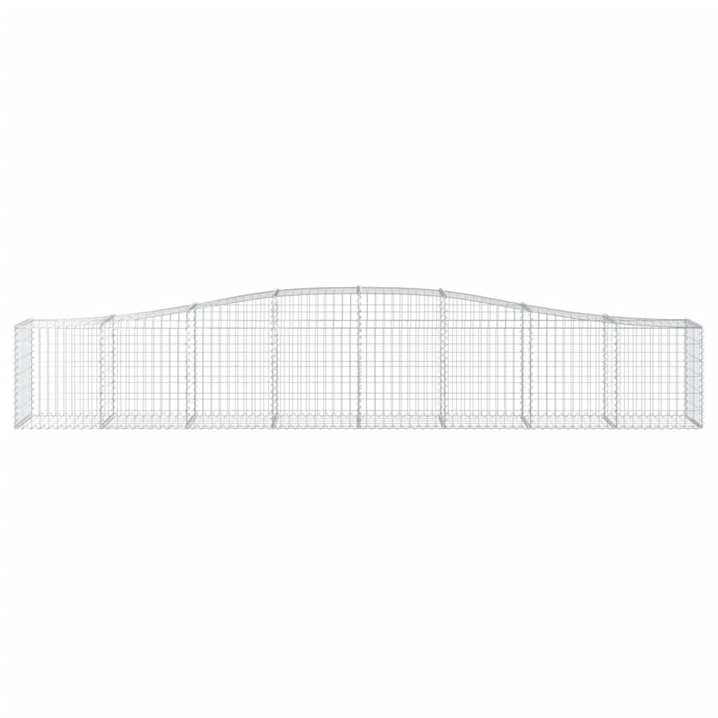 Coșuri gabion arcuite 5 buc, 400x50x60/80 cm, fier galvanizat - Lando