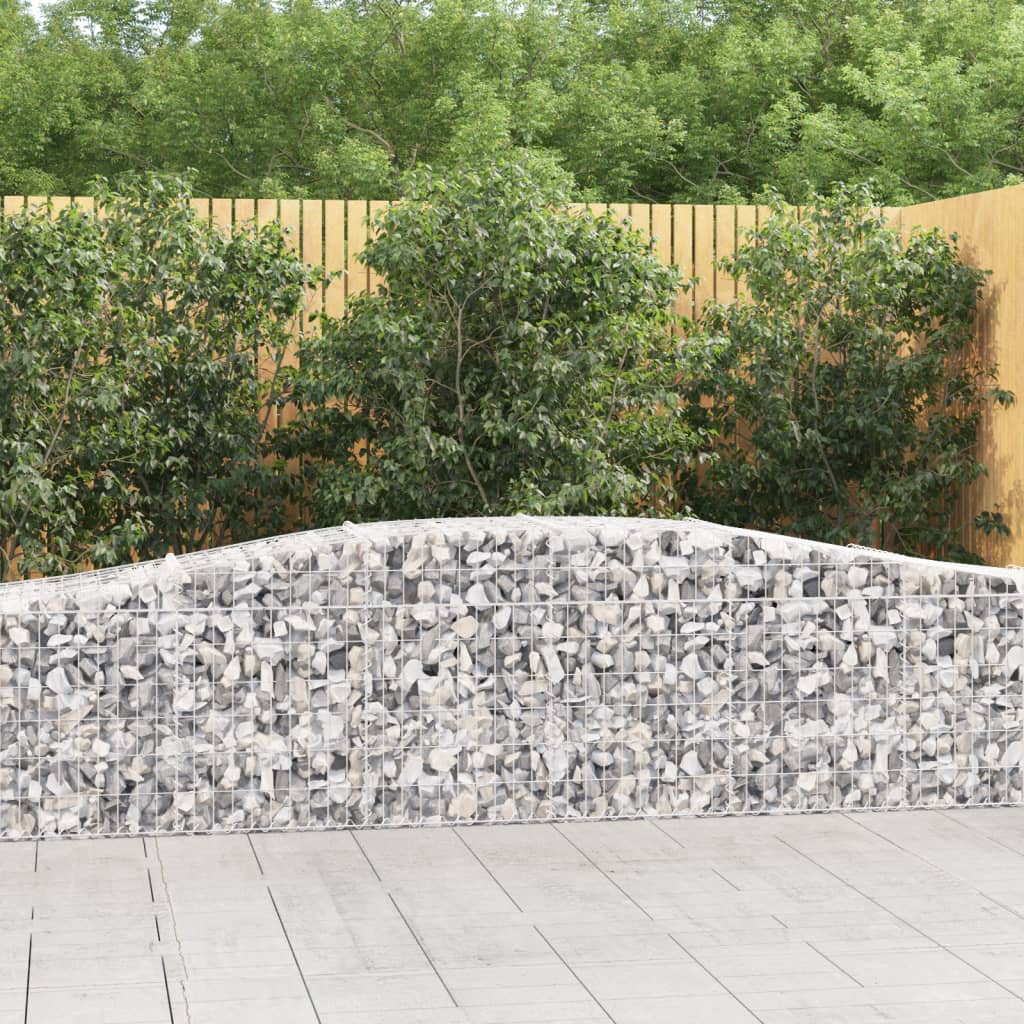 Coșuri gabion arcuite 5 buc, 400x50x60/80 cm, fier galvanizat - Lando