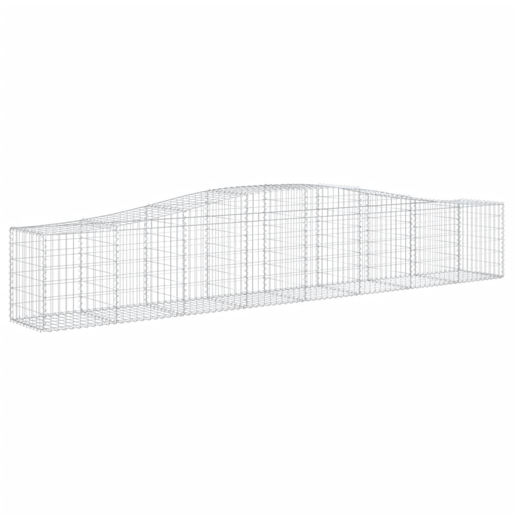 Coșuri gabion arcuite 6 buc, 400x50x60/80 cm, fier galvanizat - Lando