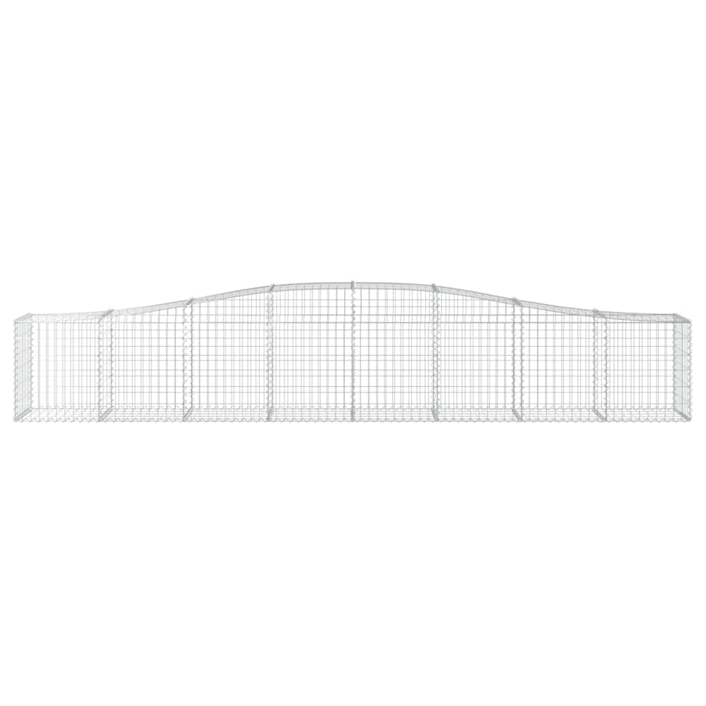 Coșuri gabion arcuite 6 buc, 400x50x60/80 cm, fier galvanizat - Lando