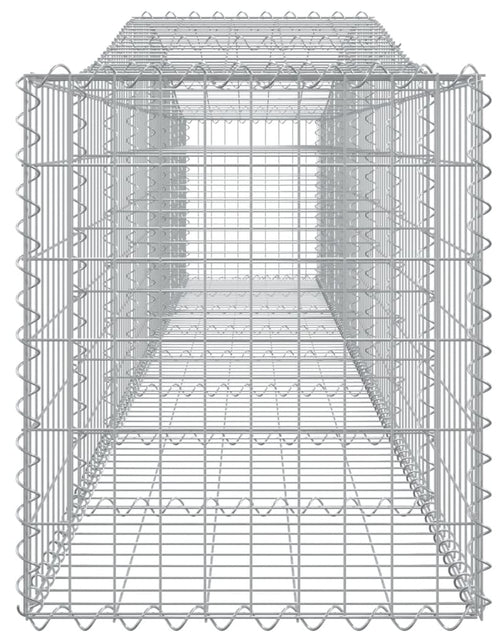 Загрузите изображение в средство просмотра галереи, Coșuri gabion arcuite 9 buc, 400x50x60/80 cm, fier galvanizat - Lando
