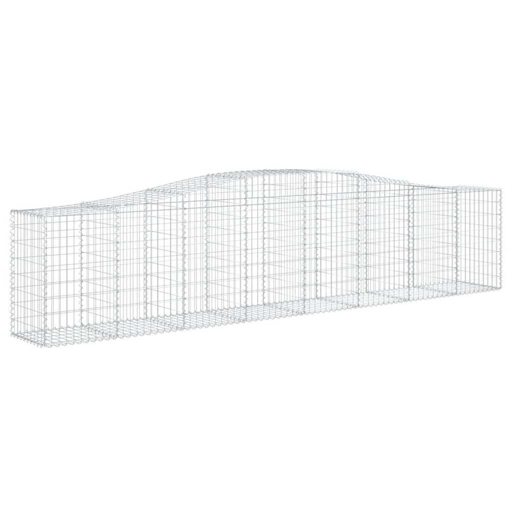 Coșuri gabion arcuite 4 buc, 400x50x80/100 cm, fier galvanizat - Lando