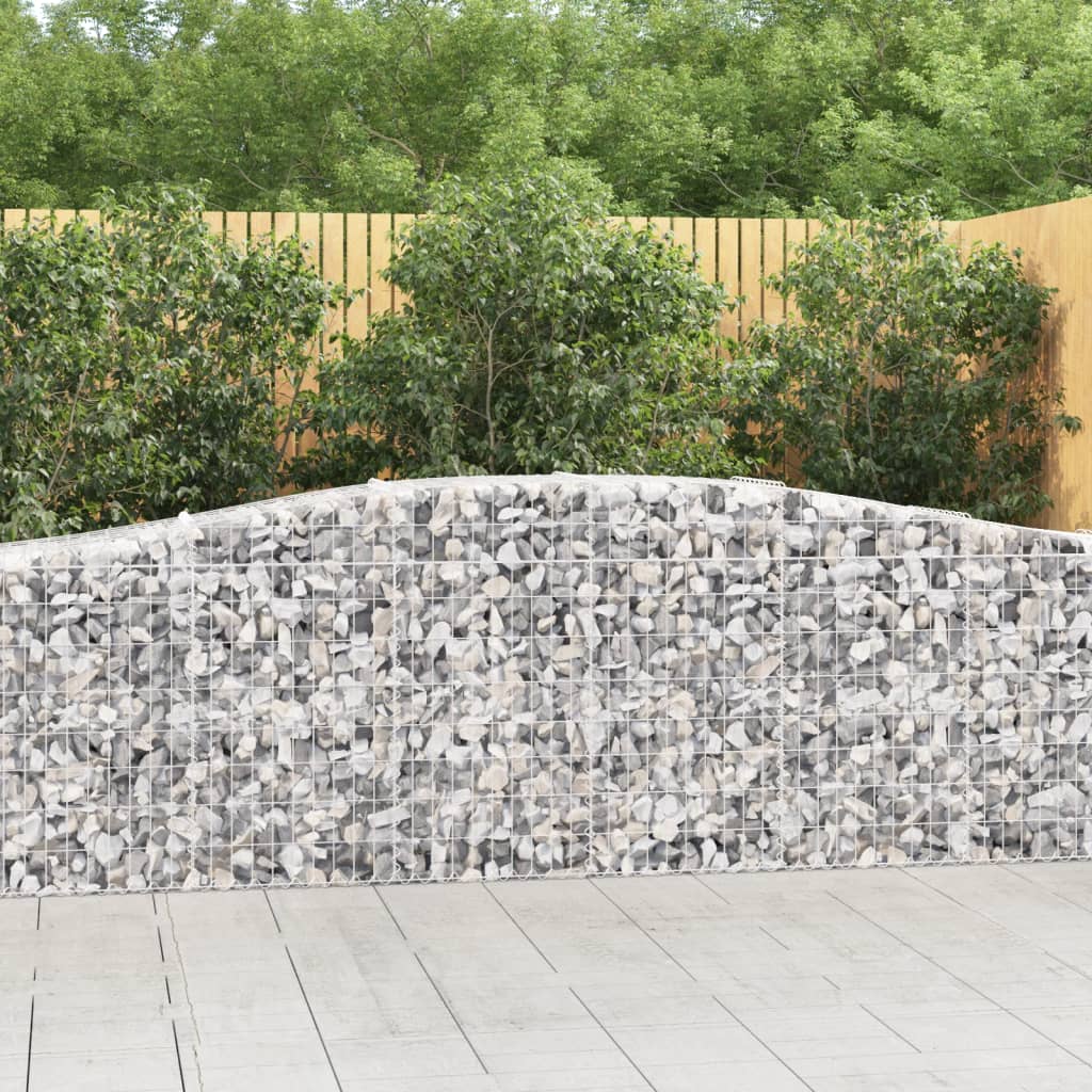 Coșuri gabion arcuite 15 buc, 400x50x80/100 cm, fier galvanizat - Lando