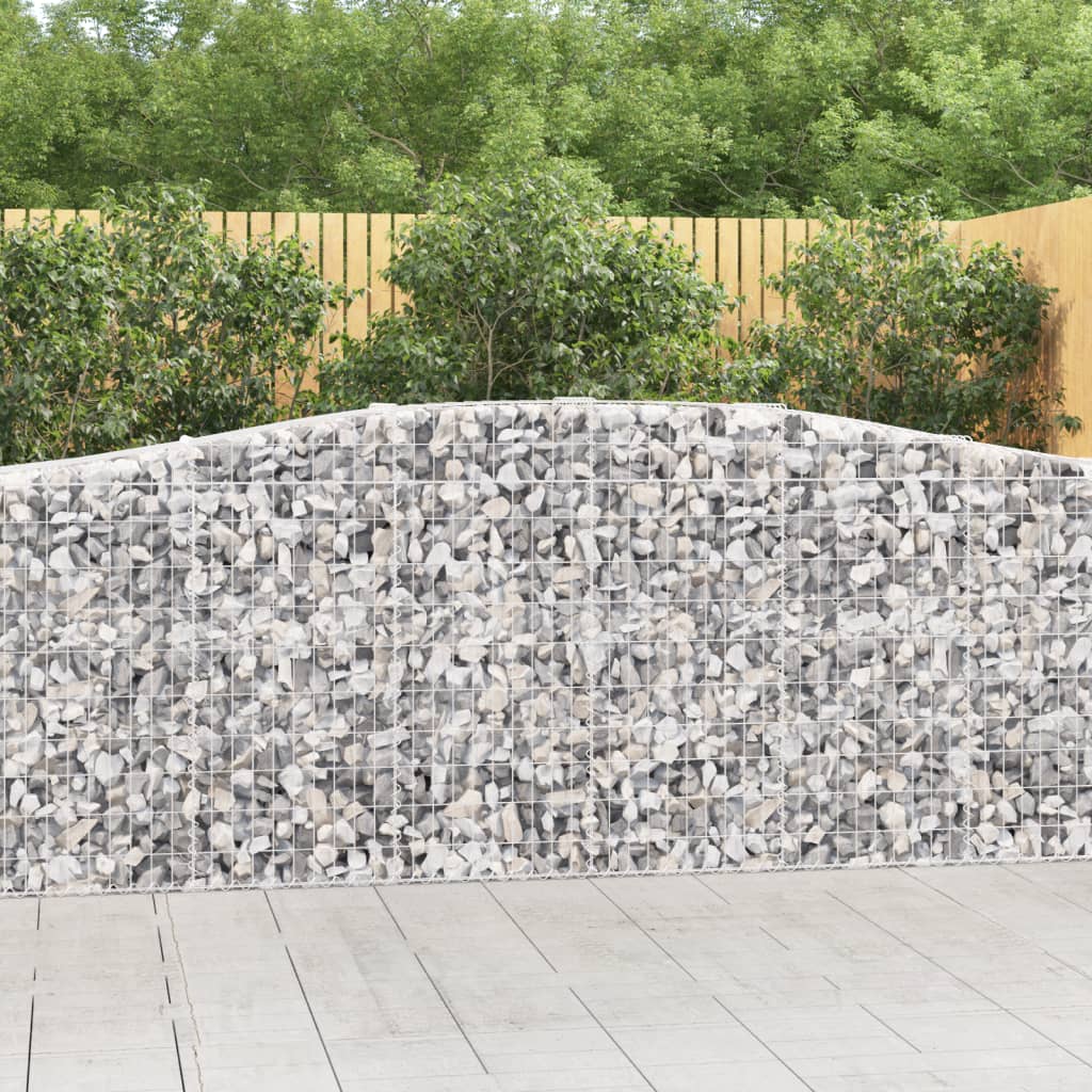 Coșuri gabion arcuite 15 buc, 400x50x100/120 cm fier galvanizat - Lando