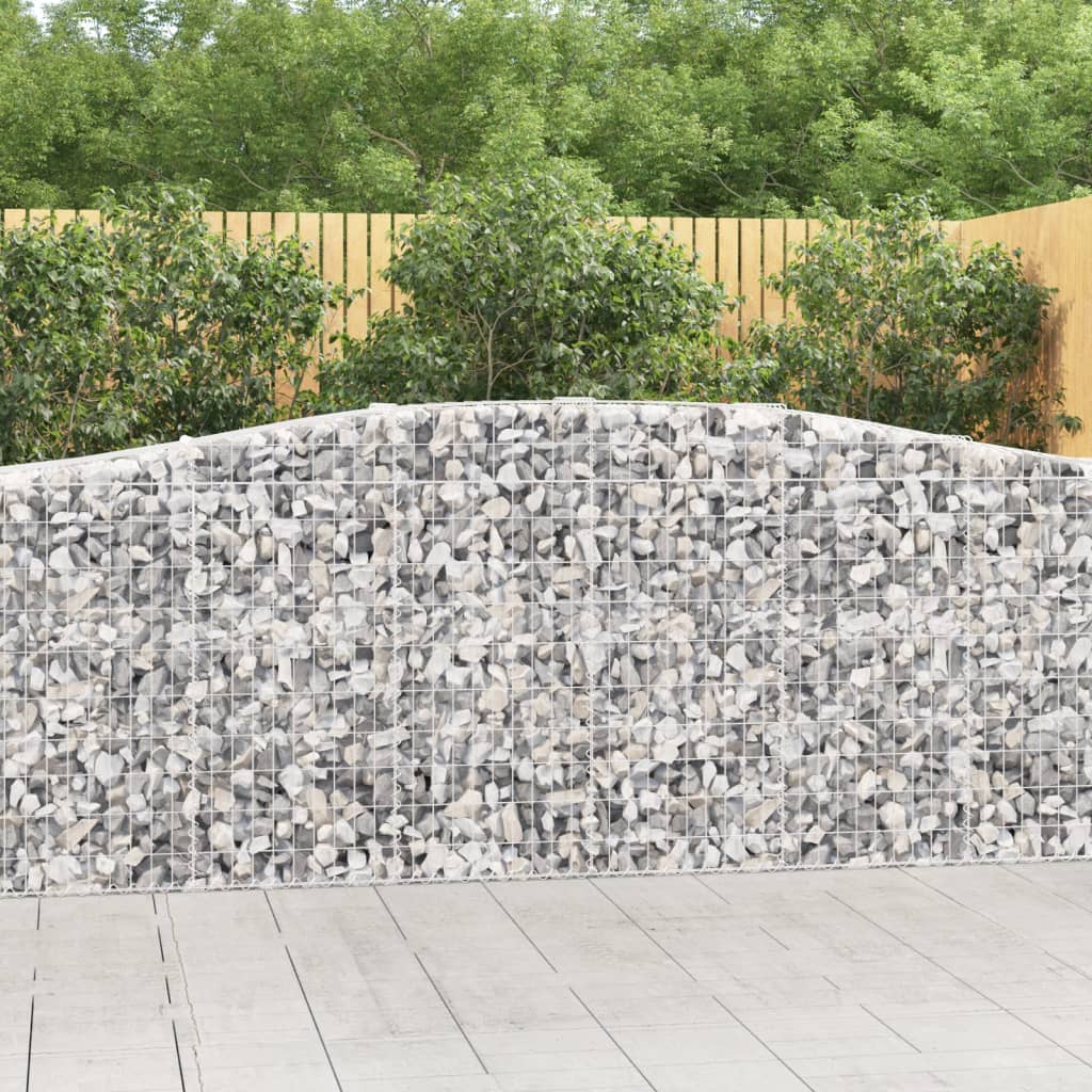 Coșuri gabion arcuite 25 buc, 400x50x100/120 cm fier galvanizat - Lando