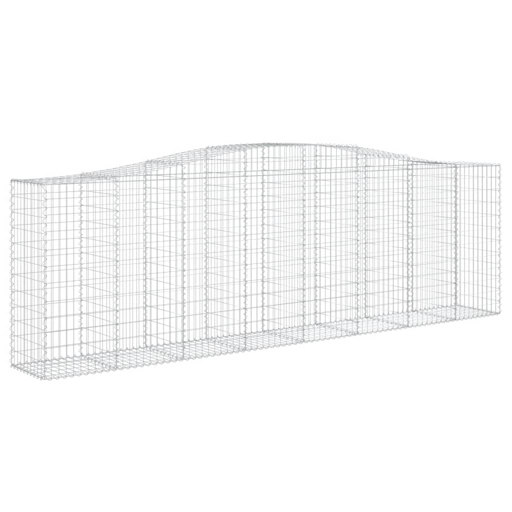 Coșuri gabion arcuite 2 buc, 400x50x120/140 cm, fier galvanizat - Lando