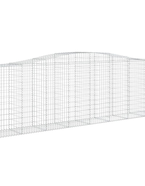 Încărcați imaginea în vizualizatorul Galerie, Coșuri gabion arcuite 3 buc, 400x50x120/140 cm, fier galvanizat - Lando
