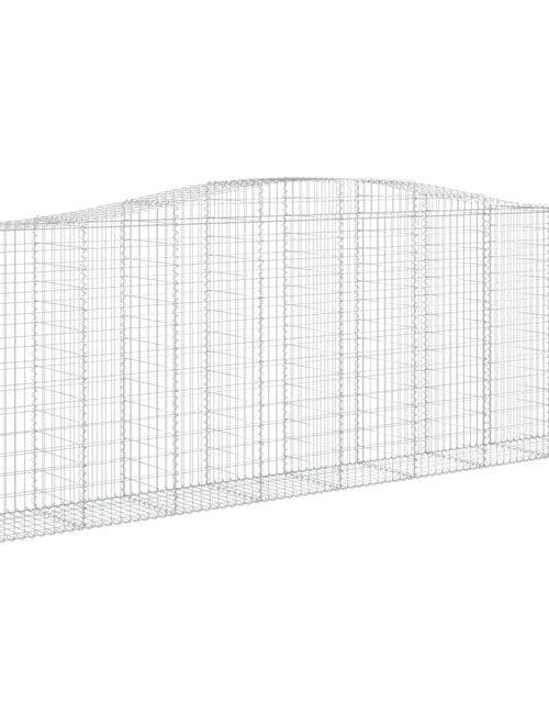 Încărcați imaginea în vizualizatorul Galerie, Coșuri gabion arcuite 6 buc, 400x50x140/160 cm, fier galvanizat - Lando
