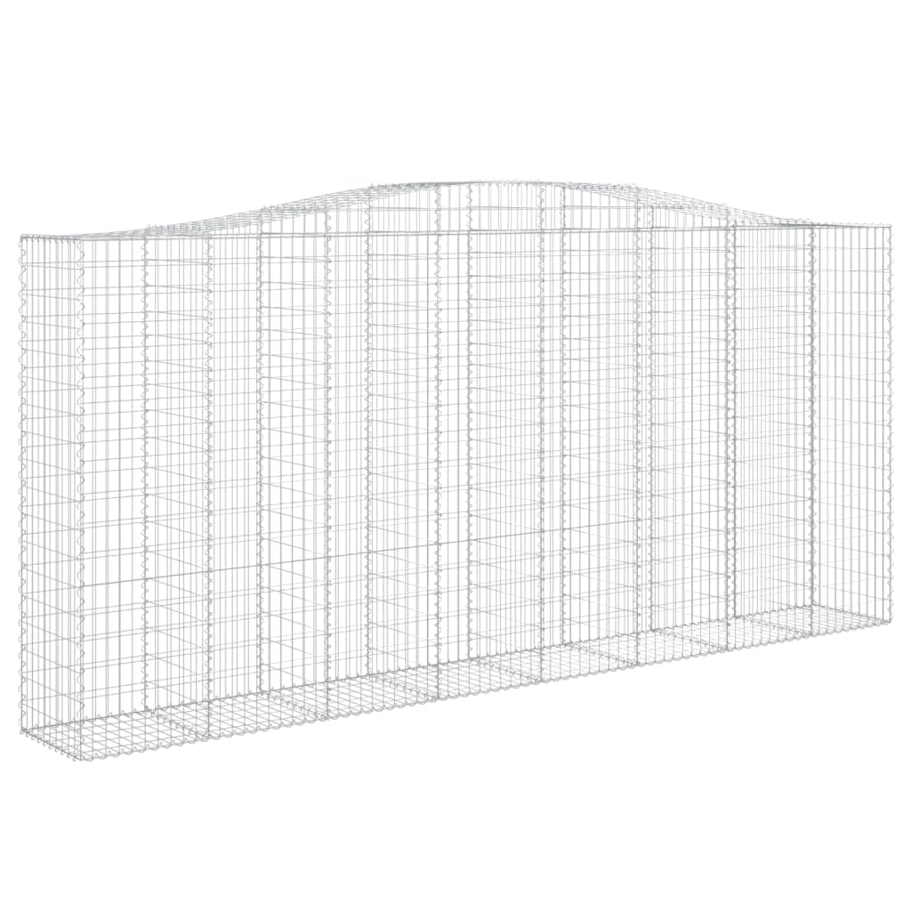 Coșuri gabion arcuite 2 buc, 400x50x180/200 cm, fier galvanizat - Lando