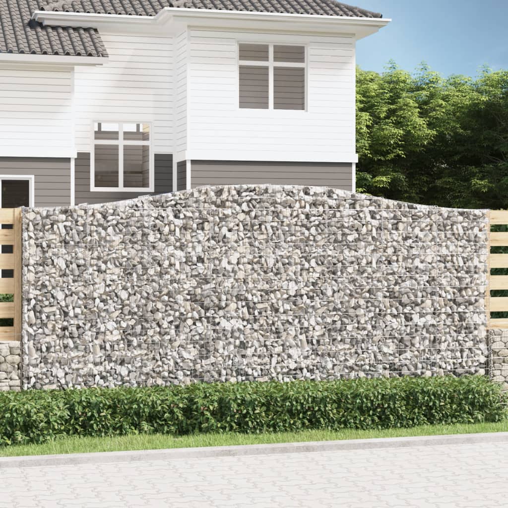 Coșuri gabion arcuite 2 buc, 400x50x180/200 cm, fier galvanizat - Lando